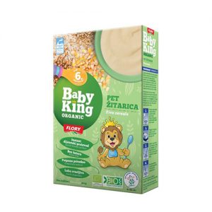 Instant kaša od 5 žitarica 200g Baby king (organska) Flory