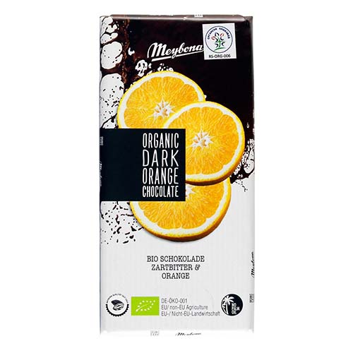 Meybona crna čokolada sa narandžom 100g (organska)