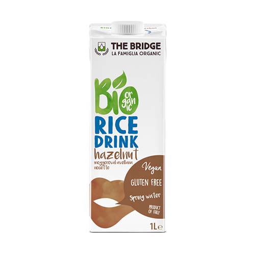 Pirinčano mleko sa lešnicima 1L bez glutena (organsko) Bridgebio